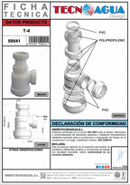 Sifón Botella Mini Extensible Tecnoagua T-4 / T-4M