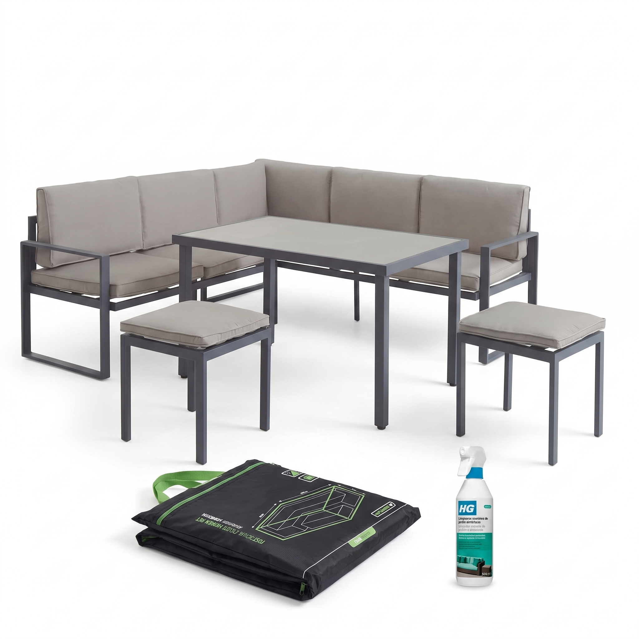 Pack Familiar · Rinconero Córcega Aluminio + Mesa + Funda + Kit