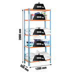 Estantería Maderclick Megaplus 5/500: 1000kg de Carga y Montaje en 9 Minutos