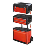 Despiece de los 3 módulos separables del carro de herramientas Ratio Hardbox.